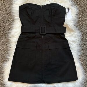 ASTR Strapless Cargo Mini Dress